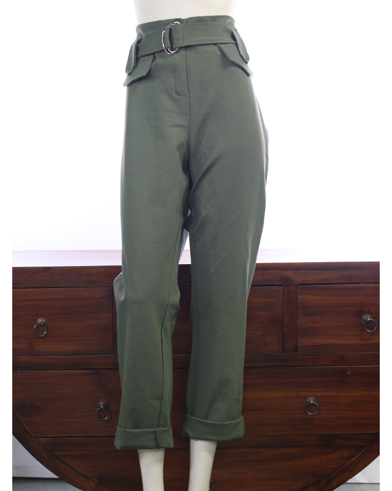 TU (max 42) - pantalon - 65% visc. - ceinture 