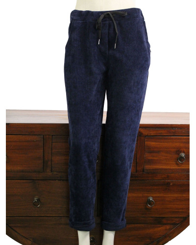 TU (max. 42) - Pantalon velour Couleur:B. Marine