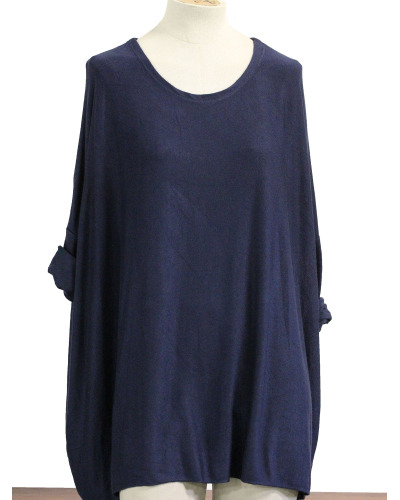 TU (max. 44) - Pull fin - 60% visc. Couleur:B. Marine