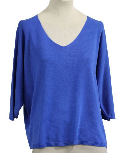 TU (max. 42) - Pull fin maille - 55% modal Couleur:B. Bleu