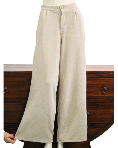 TU (max. 42) - Pant. flare velour - 100% visc. 