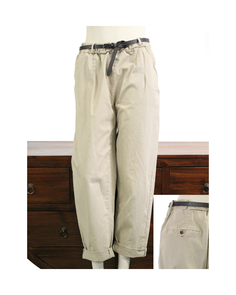 C'Mélodie - TU (max. 44) - Pant. chino - 97% cot. Couleur:CR. Crème