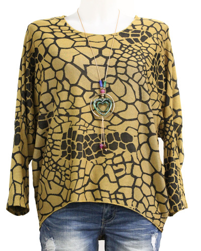 TU (max. 42) - Haut + CO impr. Girafe Couleur:CH. Camel