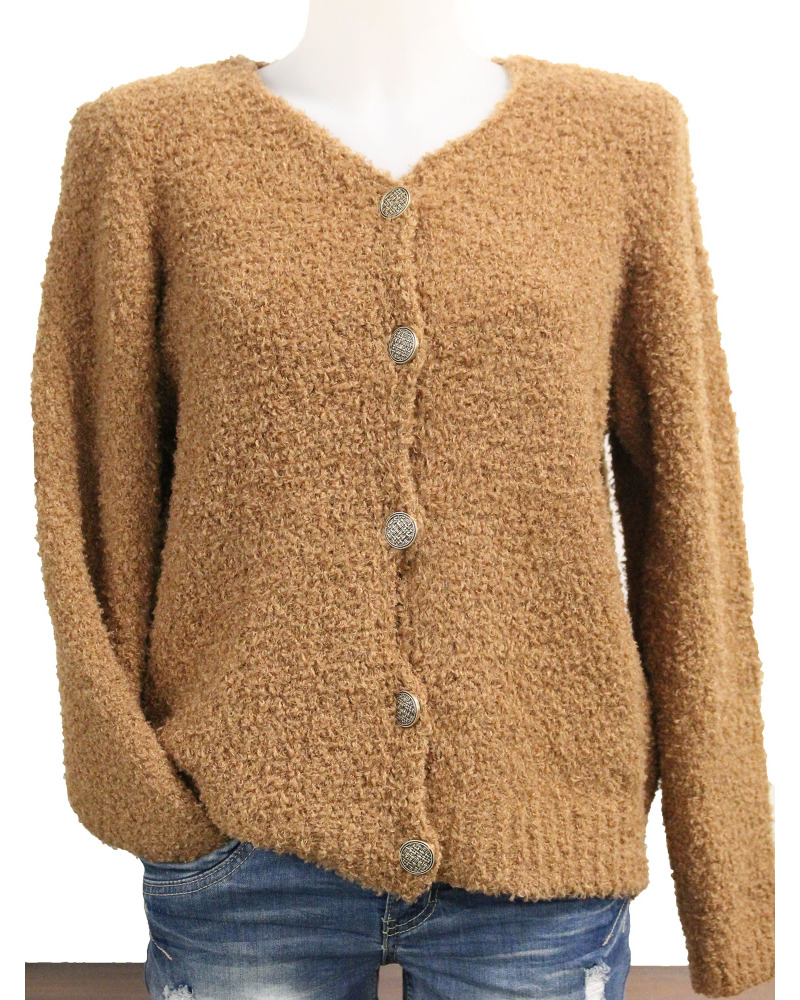 TU (max. 42) - Veste à boutons bouclette - 20% mohair 