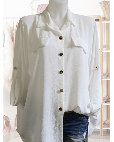 TU (max. 44) - Chemisier Couleur:D. Blanc