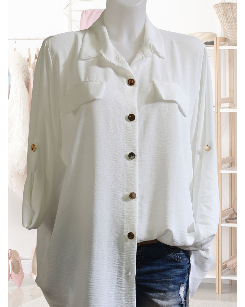 TU (max. 44) - Chemisier Couleur:D. Blanc