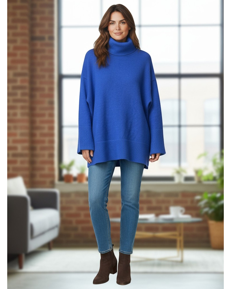Kalisson - M/L - XL/XXL - Pull Col roulé  - 50% Visc. 