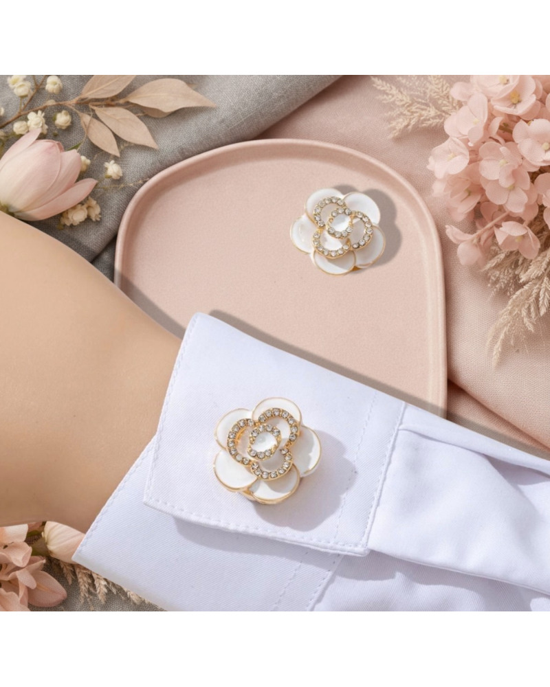 Cache Bouton, bijoux de boutons de chemise femme