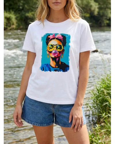 TU (max. 42) -T-shirt impr. Portrait -  90% cot. 