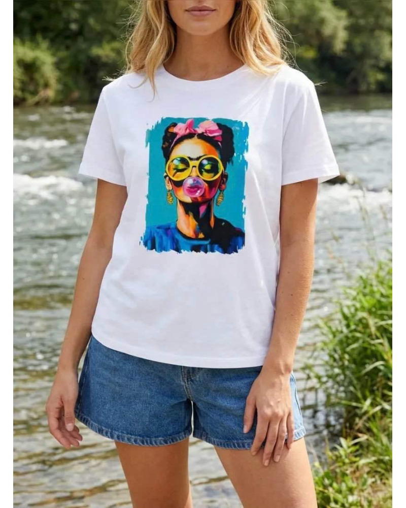 TU (max. 42) -T-shirt impr. Portrait -  90% cot. 