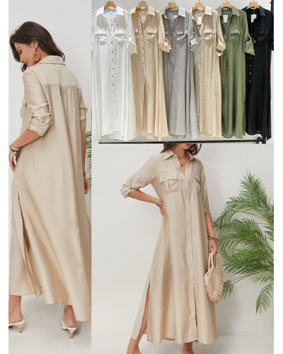 S/M - M/L - Robe longue à Bout.- 65% Visc.  