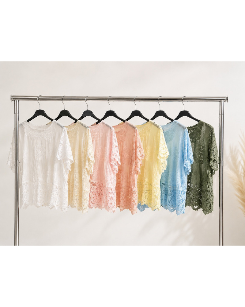 TU (max. 42) - 100% Cot. Dentelle Florale 