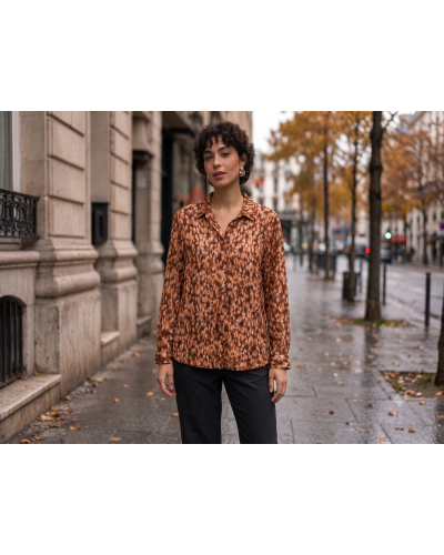 S - Impr.  Chemise fluide - 100% poly 
