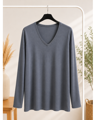 XXL - Col V Brill. Haut - 95% cot / 5% elast. 