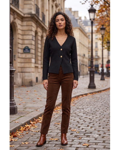 TU (max 40) - Gilet col v - 100% visc 