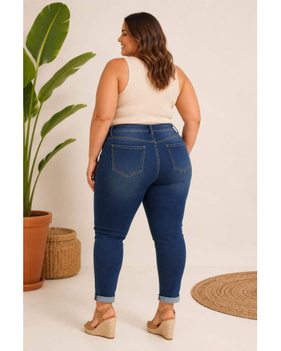 TU (44-54) - Denim Stretch - Jean Slim Push-Up Galbant Grande Taille 