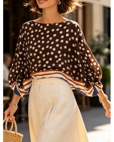 TU - 87% Tencel / 13% Nylon - Top Ample Couleur:CH. Chocolat