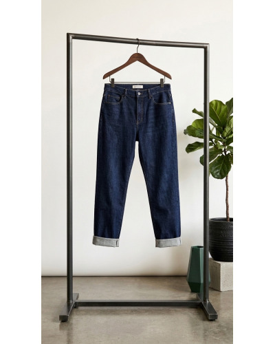 TU (44-54) - Denim - Jean Mom Fit Grande Taille Vendu Avec Ceinture 