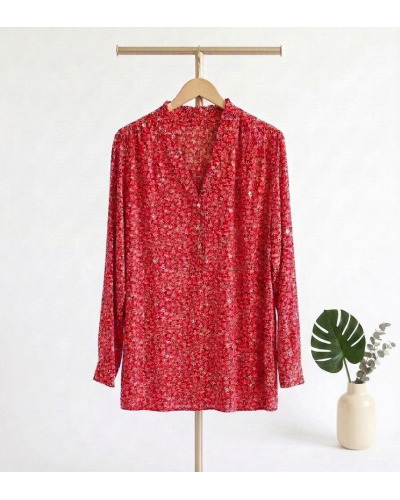 T2-T3 - Chemise GT impr. Fleur - 82% cot. / 18% polye. 