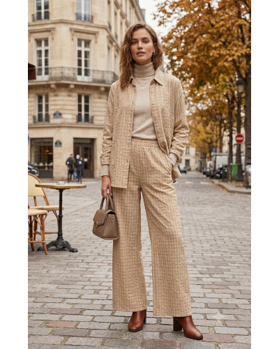 TU (max 42) - Ens.Haut + Pant Oversize Uni - 100% polye. 