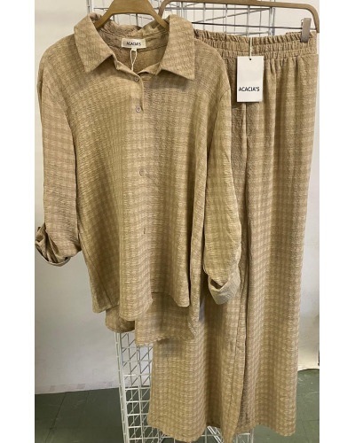 TU (max 42) - Ens.Haut + Pant Oversize Uni - 100% polye. 