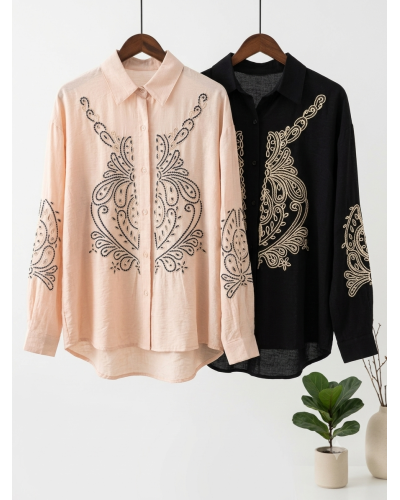 TU(max 42) - Chemise à motifs - 75% rayon/25% polye. 