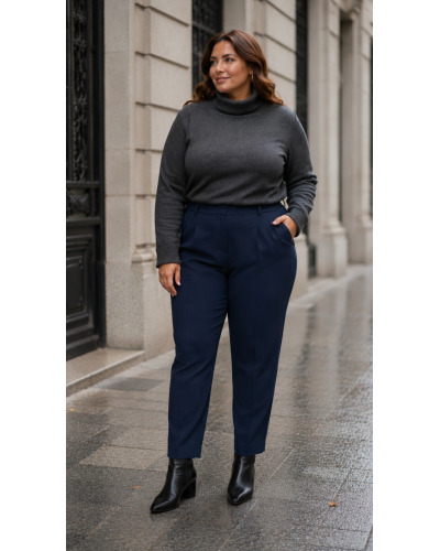 XL-2XL-3XL - Pantalon Uni - 89% Polye/ 11% elast. 
