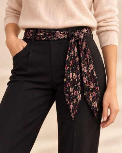 150cm - Foulard Ceinture T. Brill. impr. Trèfles - multicolores 