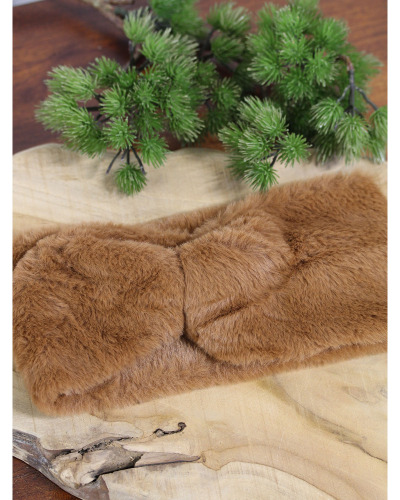 25cm x 12cm - Bandeau de tete Tout doux Couleur:CH. Camel